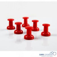 Spilli magnetici Jumbo, colori rosso. Set da 6x