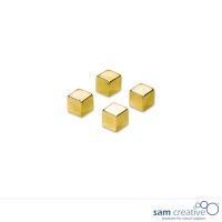 Set magneti cubici oro metallizzato 10 mm