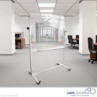 Lavagna mobile in vetro trasparente 90x120 cm