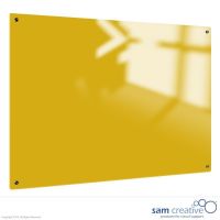 Lavagna in Vetro Solid Giallo 90x120 cm